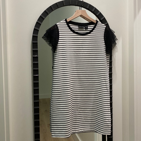 Lace Sleeve Mini Dress - Picture 1 of 7